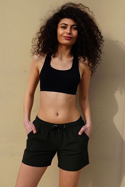 C&City Damen Lycra Seeshorts C1813 Khaki