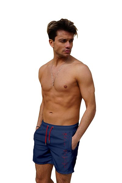 C&City Men's Short Swim Shorts C1303 Navy Blue