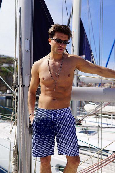 C&City Herren-Shorts Almalıkuzeyi im digitalen Stil (C1132)