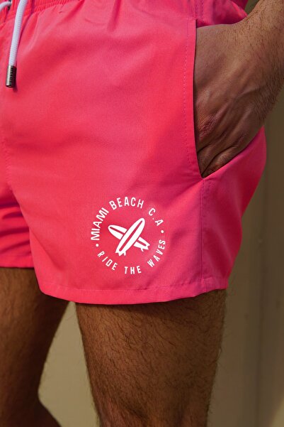 C&City Ανδρικό κοντό μαγιό C12202 Ροζ