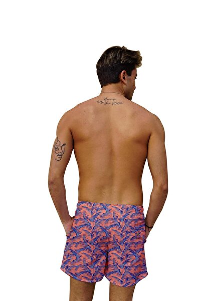 C&City Pánské šortky s digitálním potiskem C1188 Salmon