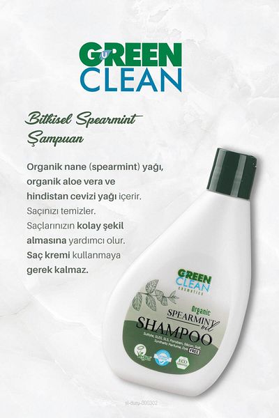 Green Clean Spearmint Shampoo - Buy 4 Pay 3, Herbal, 275 ml