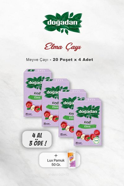Doğadan Apple Tea 20 Pack Buy 4 Pay 3 And Cotton