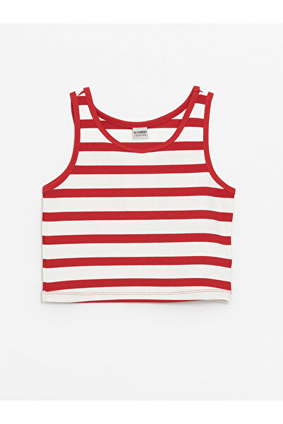 LC Waikiki Ριγέ Crew Neck Crop Tank Top για κορίτσι