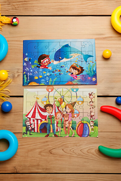 printkonsept مجموعة ألغاز خشبية لطيفة على شكل المحيط وعائلتي العزيزة - ألغاز ...