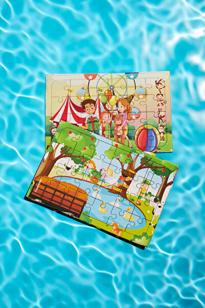 printkonsept مجموعة ألغاز خشبية لمرحلة ما قبل المدرسة، عائلتي العزيزة والنزهة