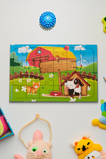 printkonsept Ahşap 24'lü Sevimli Dostlar Yapboz Kedi Ve Köpek Puzzle