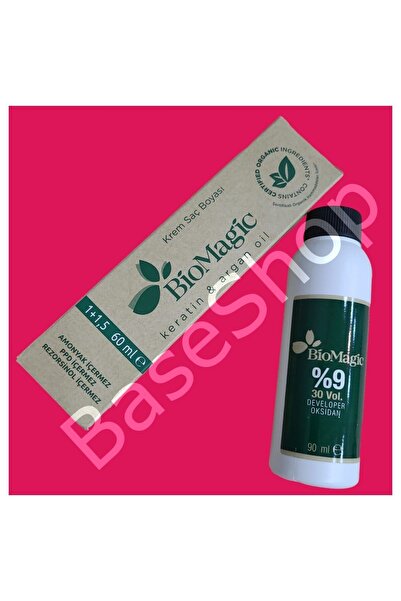 BIOMAGIC Amonyaksız Krem Saç Boyası 60ml 9.72 Küllü Sarı 30vol Oksidan