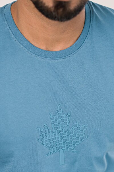 Paul Martin Μπλουζάκι με στάμπα από βαμβακερό λαιμό - κανονική εφαρμογή