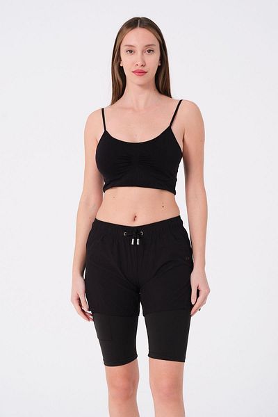 C&City Schwarze Badeshorts 870 für Damen - mit Leggings