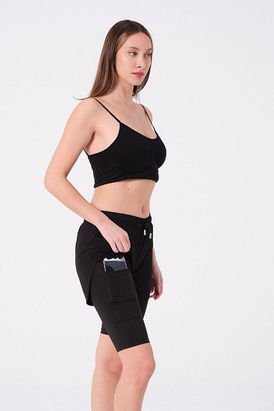 C&City Schwarze Badeshorts 870 für Damen - mit Leggings