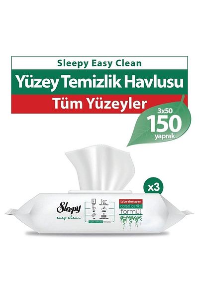 Sleepy 50' Easy Clean Surface Cleaning Towel - X 3