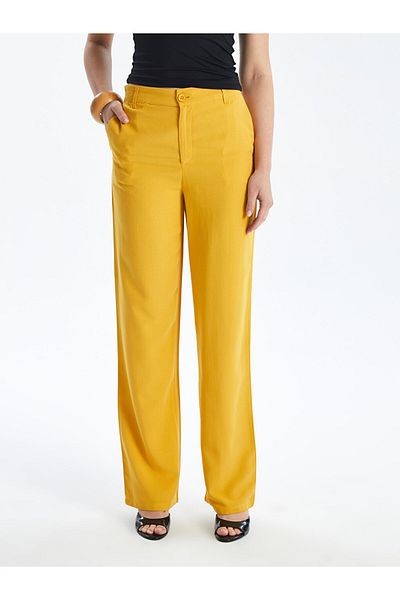 LC Waikiki Standard Fit Damenhose aus Leinenmischung