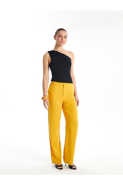 LC Waikiki Standard Fit Damenhose aus Leinenmischung