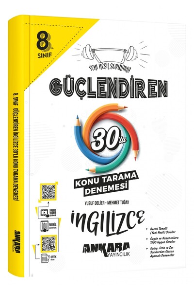 Ankara Yayıncılık Ankara 2025 8. Sınıf Lgs Ingilizce 20 Li Güçlendiren Konu T...