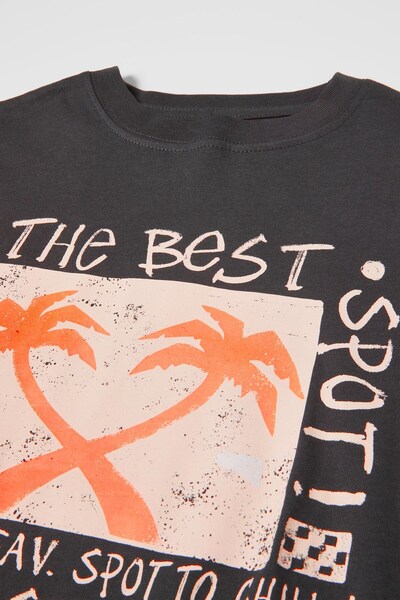 The Champ Clothing Παιδικό μπλουζάκι Smoke Colored Palm printed - Γραμμένο