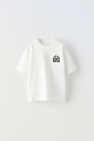 The Champ Clothing Унисекс детска тениска Beach Vives Surf Club - дизайн с обратна S-образна щампа, бяла