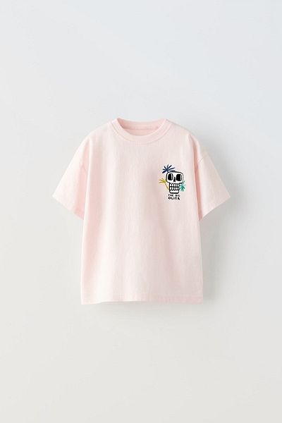 The Champ Clothing Olita Printed Pink Children's T-shirt - Skull Design