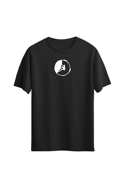 Açık Garaj Minimal Design Climber Printed Unisex Regular T-shirt