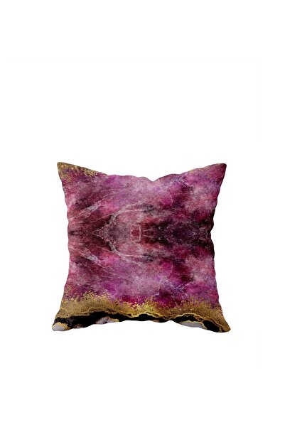 linazaitun Pink Marble Single Side Hidden Zipper Pillowcase Throw Pillow Sofa...
