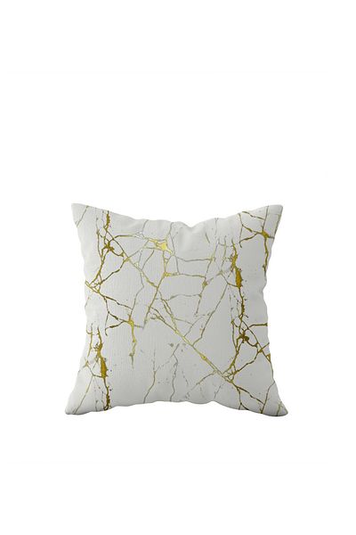 linazaitun White Marble Pattern Single Side Hidden Zipper Pillow Case Throw Pillow Sofa Pillow Case