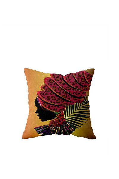 linazaitun Ethnic Black Women One Side Hidden Zipper Pillowcase Throw Pillow ...