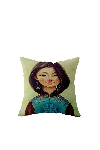 linazaitun Teenage Girl Patterned Single Side Hidden Zipper Pillow Case Throw...
