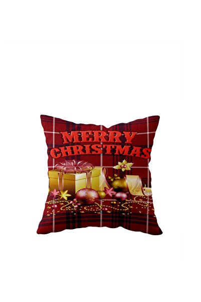 linazaitun Merry Christmas New Year Gift Theme Single Side Hidden Zipper Thro...