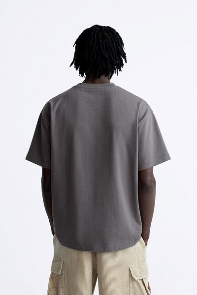 The Champ Clothing Ανδρικό μπλουζάκι με λαιμόκοψη Syzygy Written Oversize Smoked