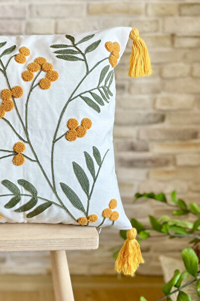 SWITA Home Design - 4-Piece Combination Punch Embroidered Throw Pillow Cover Set