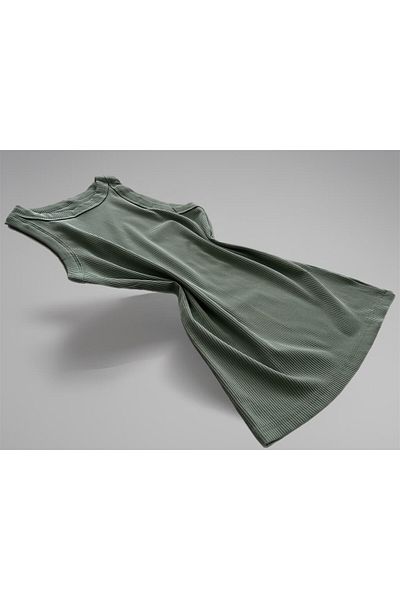 ParisTrend Summer Camisole Combed Lycra 2-Piece Green Black Single Undershirt