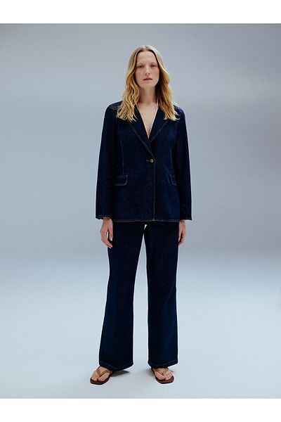 LC Waikiki Pantaloni Jean de damă cu ajustare dreaptă