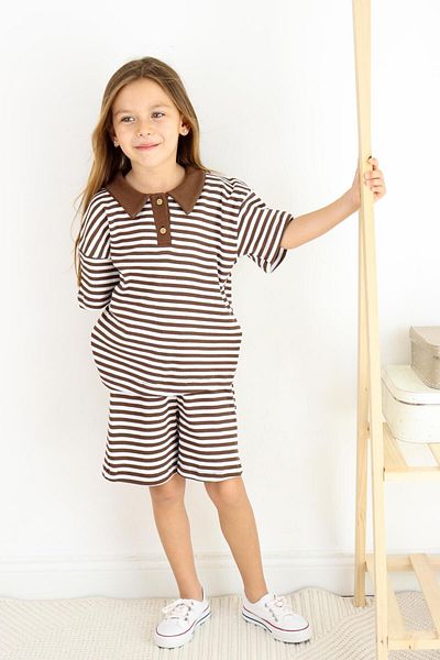 MiaBaby Set de costum cu dungi duble