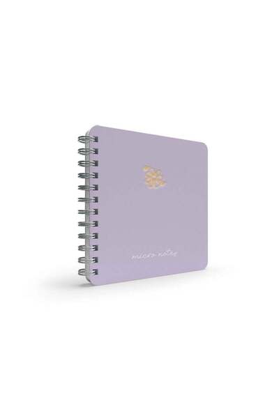 Gıpta Micro Notes Spiralli Pastel Mor Sert Kapak 100 Yaprak 16*16 Çizgili Defter