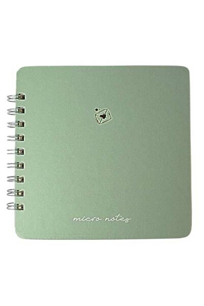 Gıpta Micro Notes Spiralli Pastel Yeşil Sert Kapak 100 Yaprak 16*16 Çizgili D...