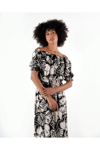 ALEXANDERGARDI Rochie elastică cu model cu guler Madonna - B24-00222