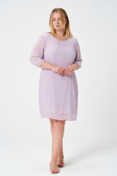 Shahiqa Büyük Beden Piliseli Şifon Elbise