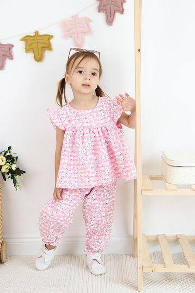 MiaBaby Set de costum cu mâneci cu volantă dublă