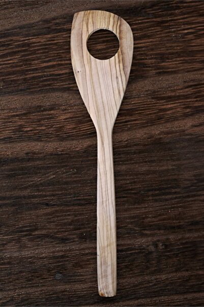 EcoFast Zeytin Ağacı El Yapımı Delikli Spatula, Çeyizlik Seti, Spatula Seti