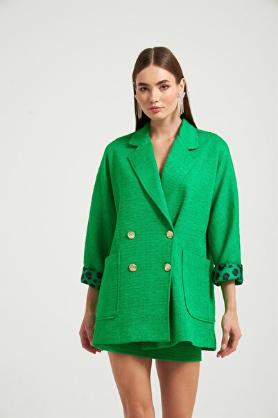 NOK İSTANBUL Coco Tweet Ceket Yeşil