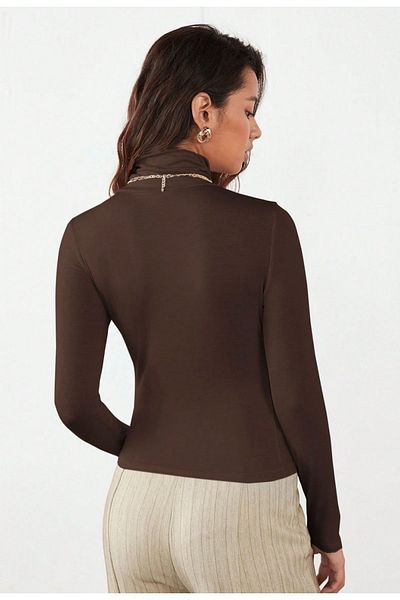 Actiwear Μισό ζιβάγκο - Γυναικείο κορμάκι με στάμπα με ριμπ καμιζόλα