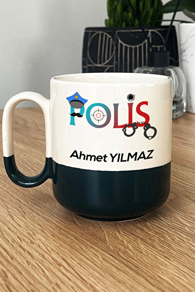 Hedizu Kişiye Özel Polis Pro Kupa Bardak Siyah Polisler Günü Hediyesi