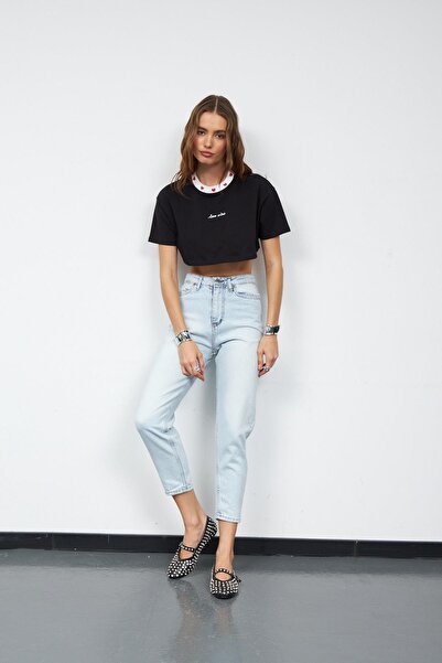 NOK İSTANBUL Nok Mom Fit Jean Pantolon LİGHT BLUE