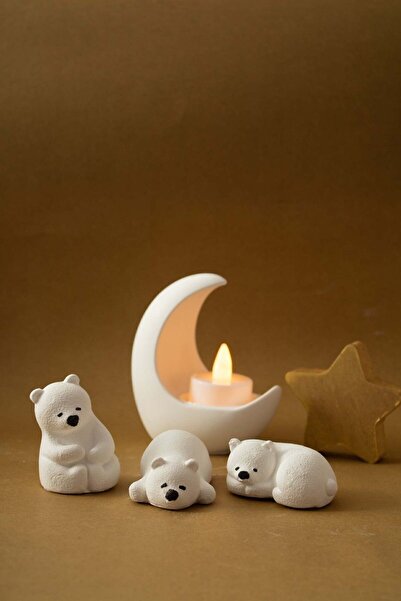 NocheLuz Dekoratif Üçlü Kutup Ayısı Set