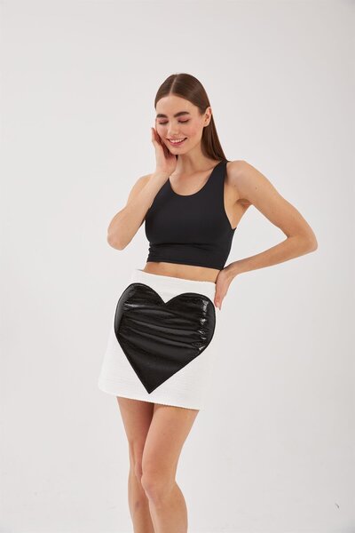 NOK İSTANBUL Nok Love Collection Tüvit Etek Beyaz