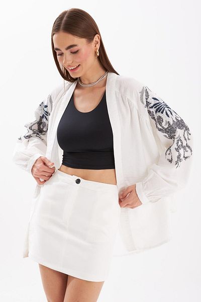 NOK İSTANBUL Cute Mini Skirt White