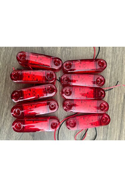 GUMUSONLINE (10 Adet) Tombul Parmak Led Kırmızı 12v-24v