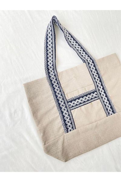 Retrobird Design Tote Bag Geantă de cumparaturi Femei Bej