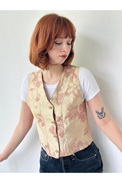 Retrobird Tasarım Yelek Kadın Gold