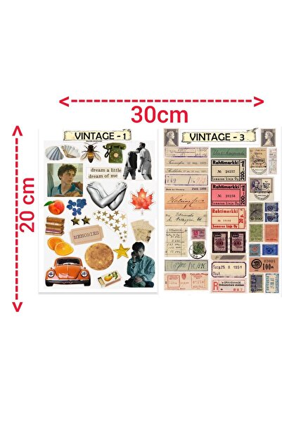 baddin aksesuar 55 قطعة من مجلة سجل القصاصات Stciker Vintage 1 و 3
